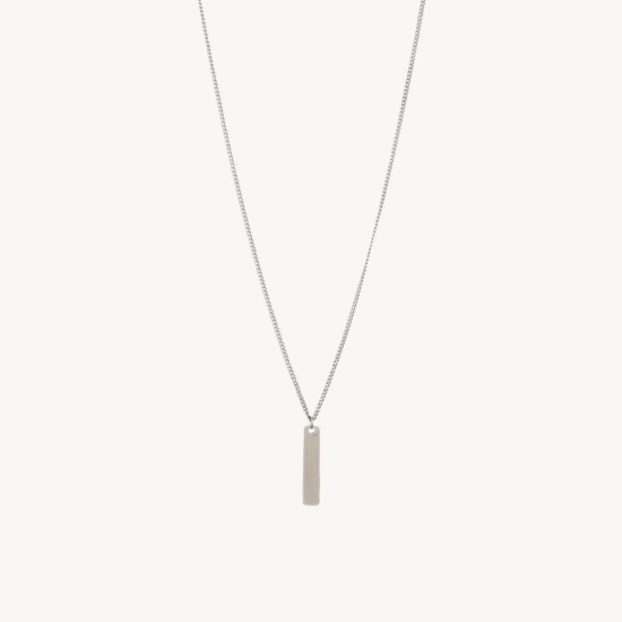 Men’s Stainless Steel Bar Necklace – Sleek & Stylish - DZOIR