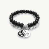 Couple Bracelets – Black & White Beaded Matching Friendship Bracelets - DZOIR