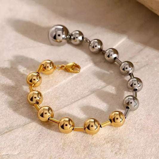 Two-Tone Beaded Bracelet - BELARIC