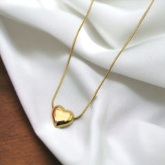 Gold-Plated Heart Pendant Necklace for Women | Minimalist Love Jewellery