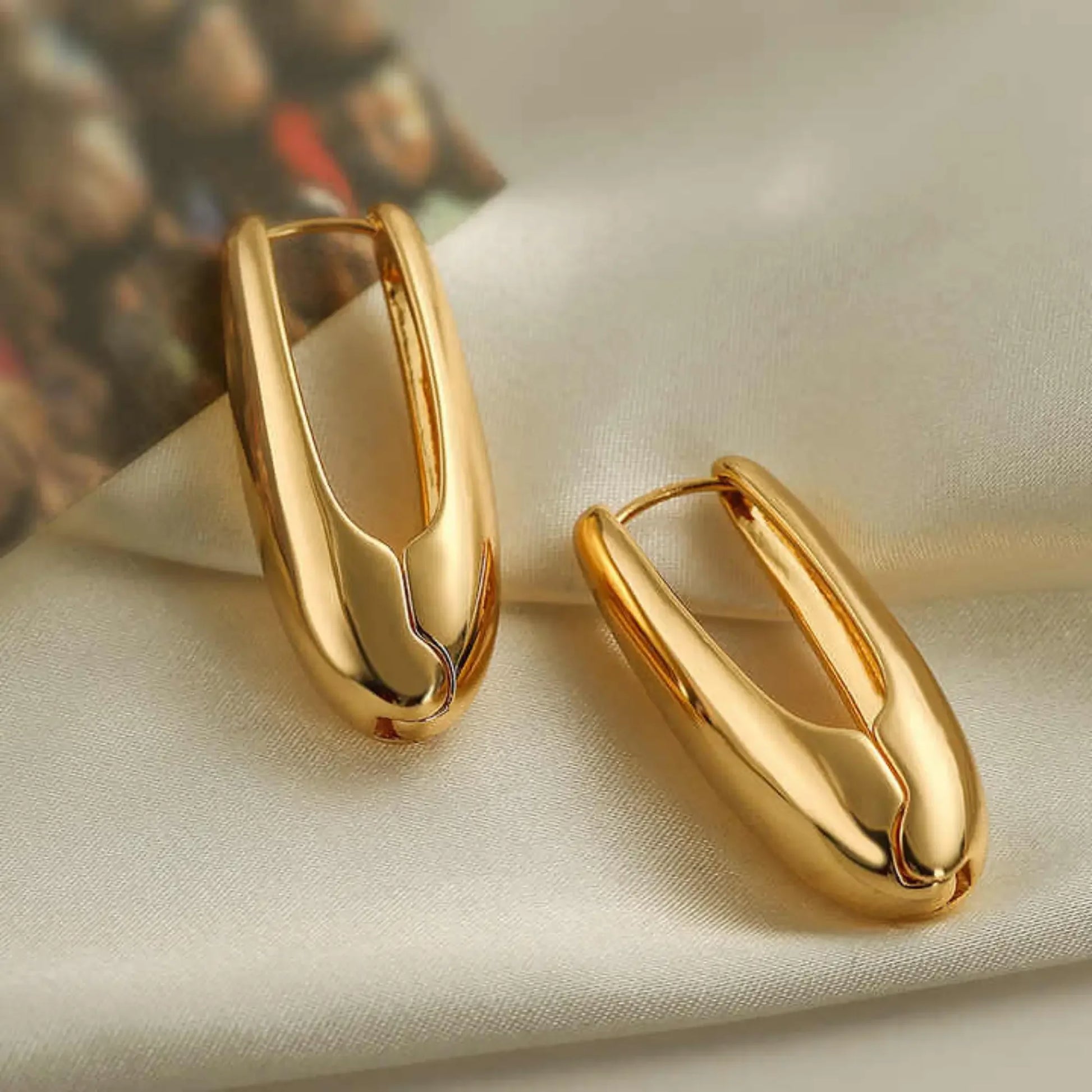 Elegant Gold Stud Earrings for Women | Korean Inspired Minimalist Design, Timeless & Chic Jewellery for Everyday Wear - BELARIC
