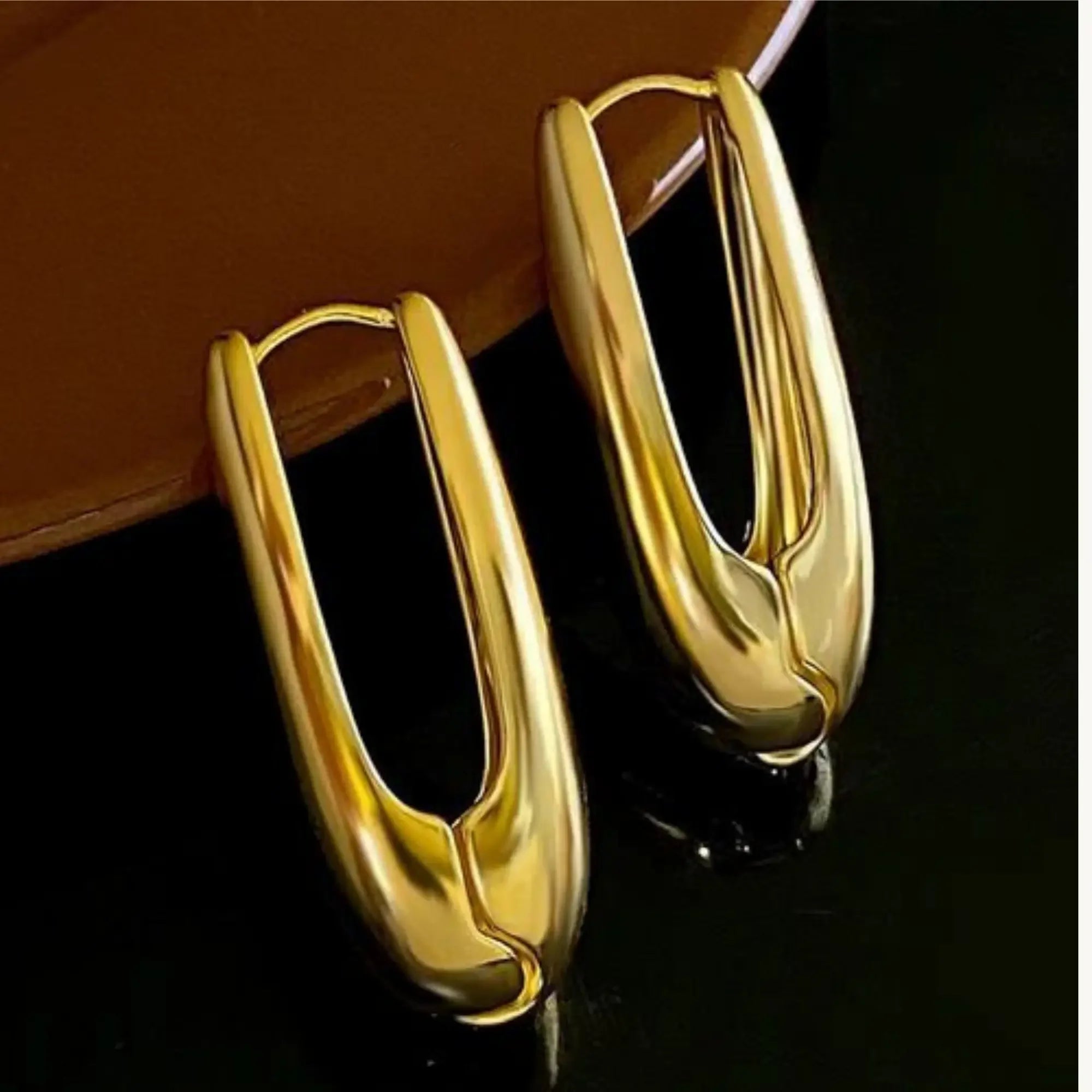 Elegant Gold Stud Earrings for Women | Korean Inspired Minimalist Design, Timeless & Chic Jewellery for Everyday Wear - DZOIR