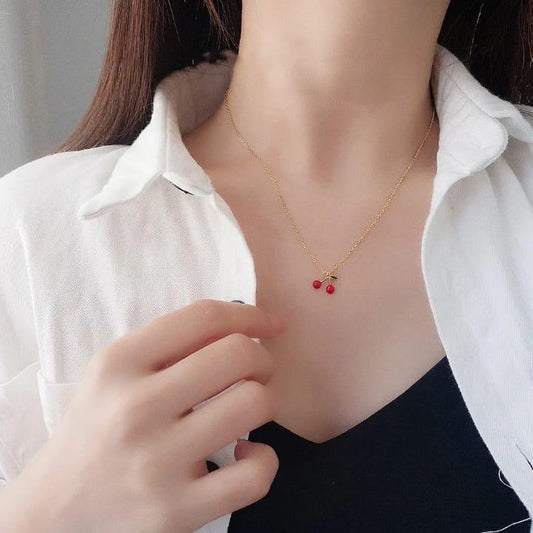 Cherry Pendant Necklace