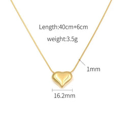 Gold-Plated Heart Pendant Necklace for Women | Minimalist Love Jewellery