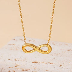 BELARIC Elegant Infinity Necklace & Bracelet Combo for Women – Gold & Silver Couple Jewelry Gift