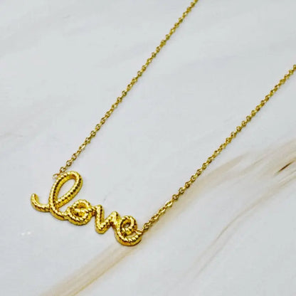 Romantic Love Necklace – Elegant Gold Plated Jewellery for Girls - DZOIR