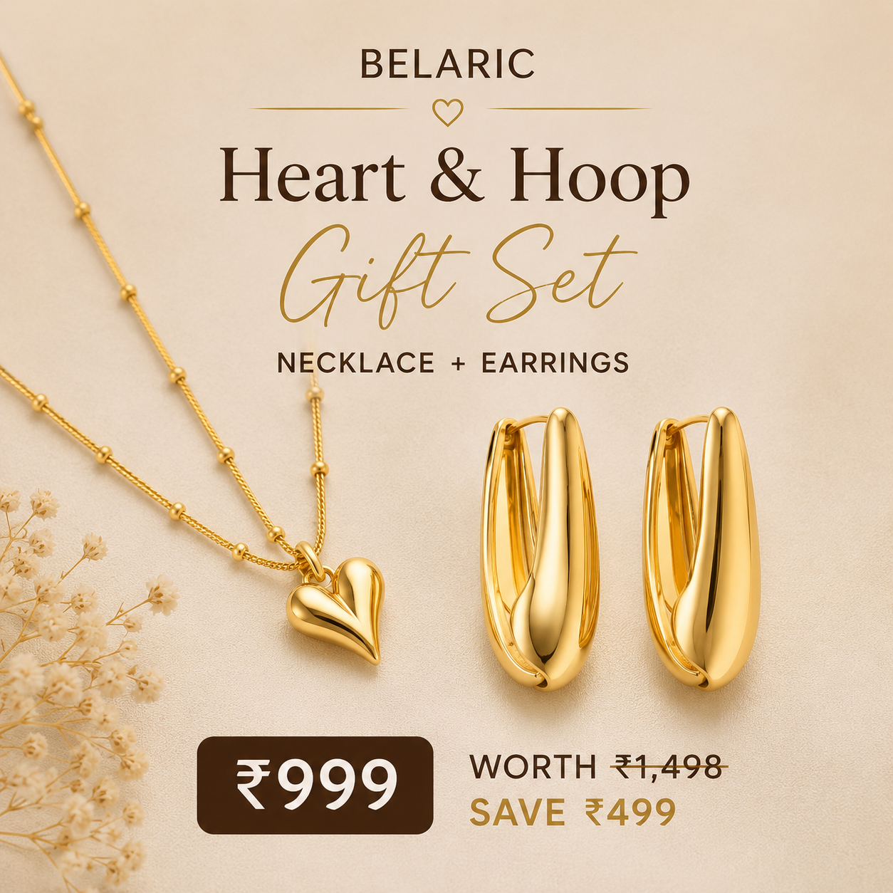 BELARIC Heart & Hoop Gift Set