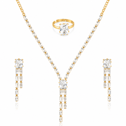 Gold Pearl Necklace Set