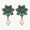 Green Pearl Earrings