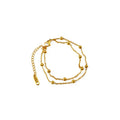 Gold Beaded Chain Bracelet