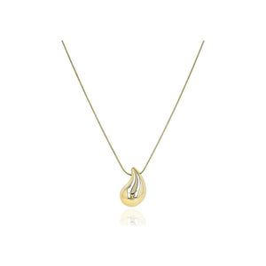 Gold Teardrop Pendant Necklace
