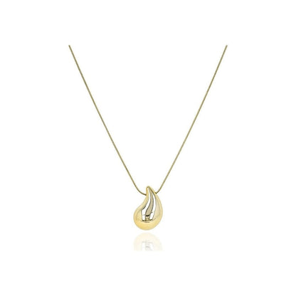 Gold Teardrop Pendant Necklace