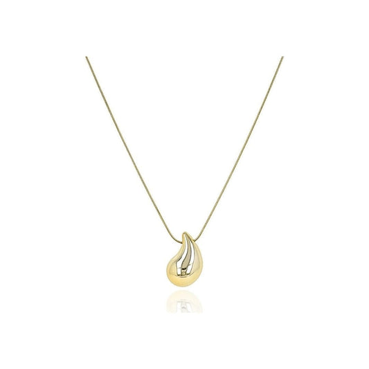 Gold Teardrop Pendant Necklace
