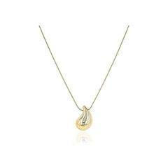 BELARIC Elegant Gold Plated Teardrop Pendant Necklace for Women | Minimalist Daily Wear Jewellery