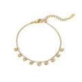 Gold Crystal Charm Bracelet