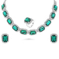 Emerald Green Stone Necklace Set