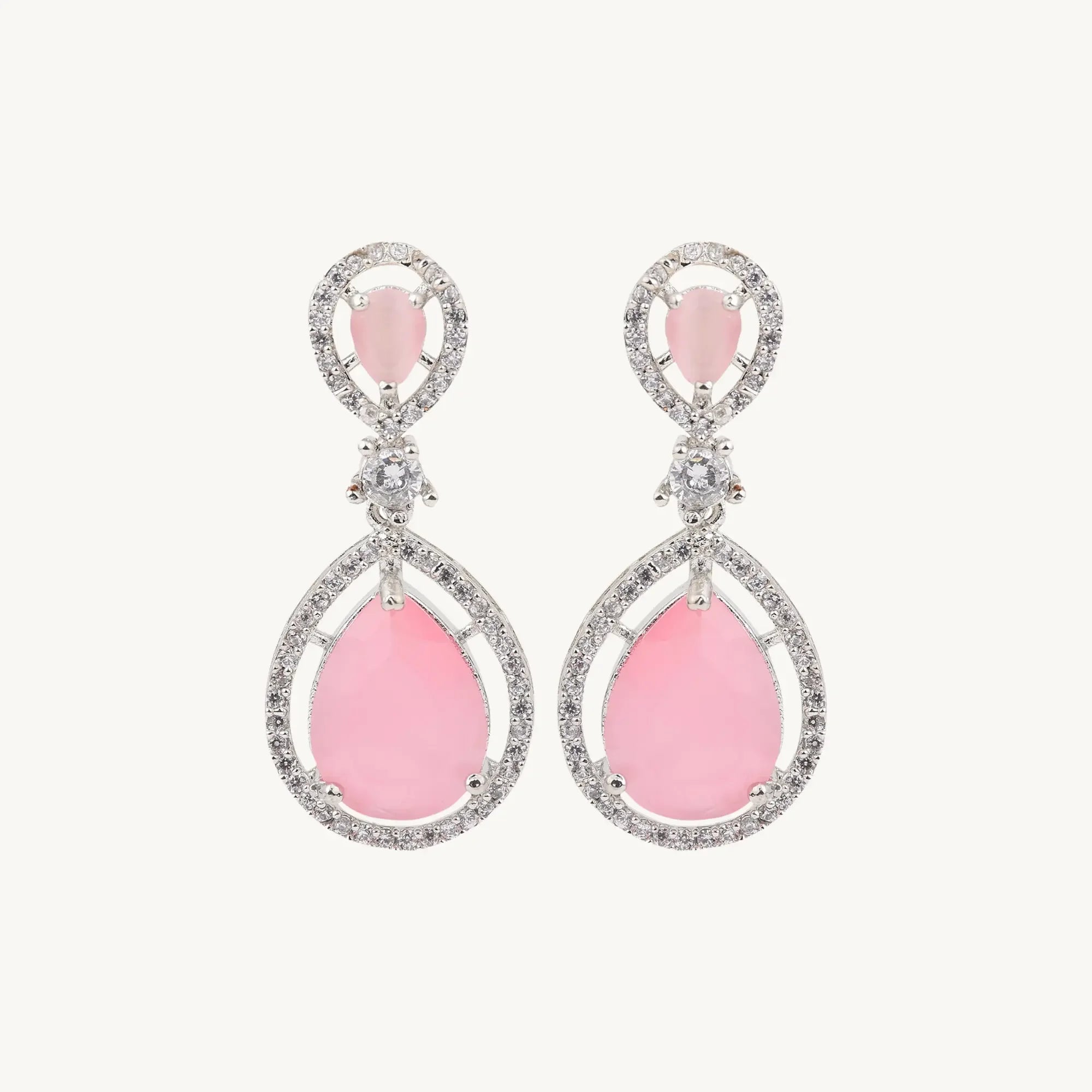 DZOIR Fashion Stylish Pink Earrings for Women & Girls | Cute & Trendy Earrings for Everyday Wear | Elegant Dangle Earrings for Parties & Casual Looks - DZOIR