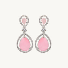 DZOIR Fashion Stylish Pink Earrings for Women & Girls | Cute & Trendy Earrings for Everyday Wear | Elegant Dangle Earrings for Parties & Casual Looks - DZOIR