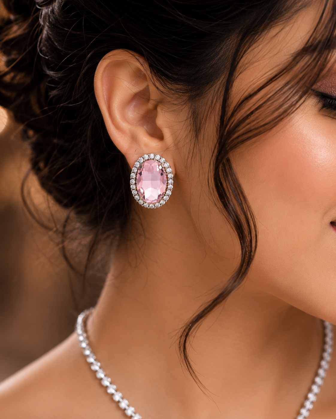 Pink Pearl Necklace Set