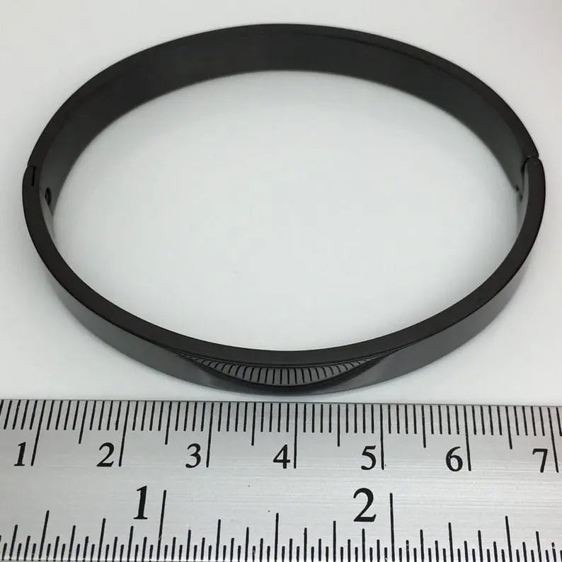 Black Stainless Steel Bangle - BELARIC