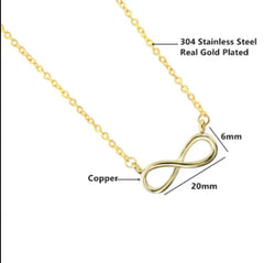 Elegant Gold-Tone Infinity Necklace for Women – Minimalist & Stylish Jewellery - DZOIR