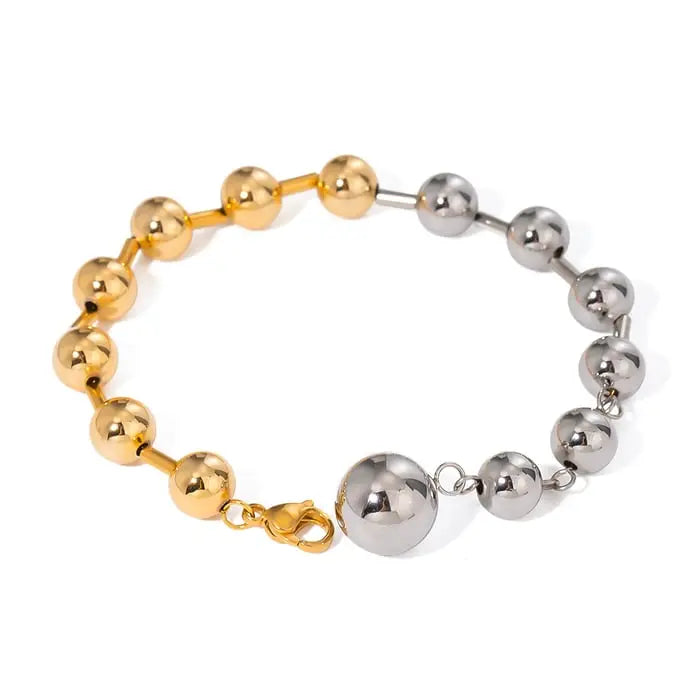 Two-Tone Beaded Bracelet - BELARIC