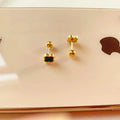 Noir Clover Earrings