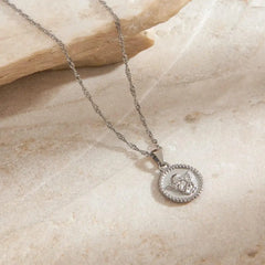 Silver Angel Pendant Necklace for Women – Stainless Steel Rope Chain - DZOIR