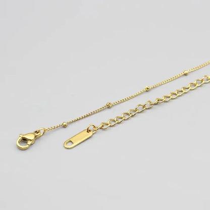 Gold Bead Station Necklace - BELARIC