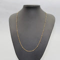 Gold Bead Station Necklace