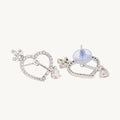 Crystal Heart Stud Earrings