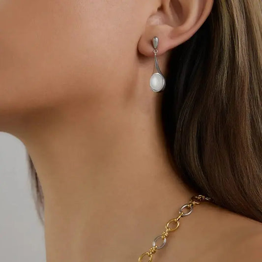 Elegant Teardrop Stainless Steel Earrings for Women - BELARIC