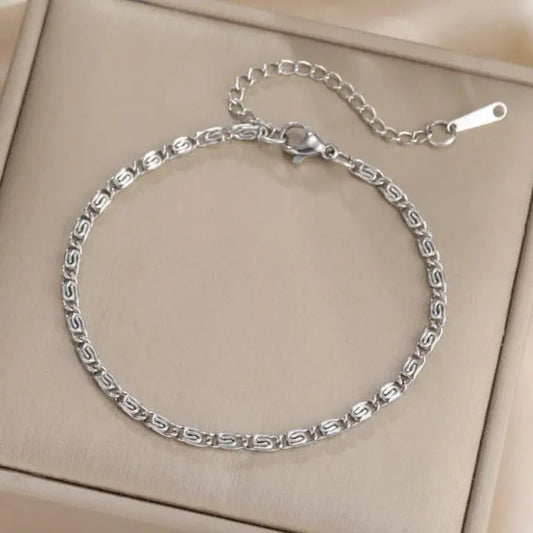 Silver Byzantine Chain Bracelet - BELARIC