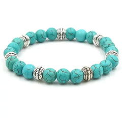 Turquoise Howlite Bracelet Antique Silver – Stylish Jewellery - DZOIR