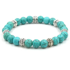 Turquoise Howlite Bracelet Antique Silver – Stylish Jewellery - DZOIR