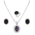 Purple Crystal Necklace Set