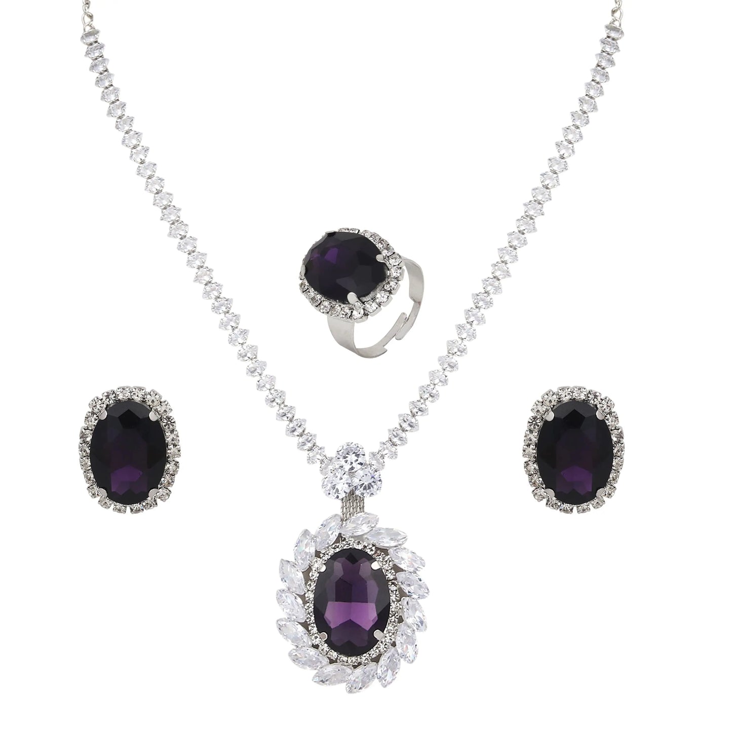 Purple Jewellery Set Women - BELARIC
