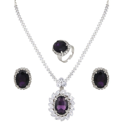 Purple Jewellery Set Women - BELARIC