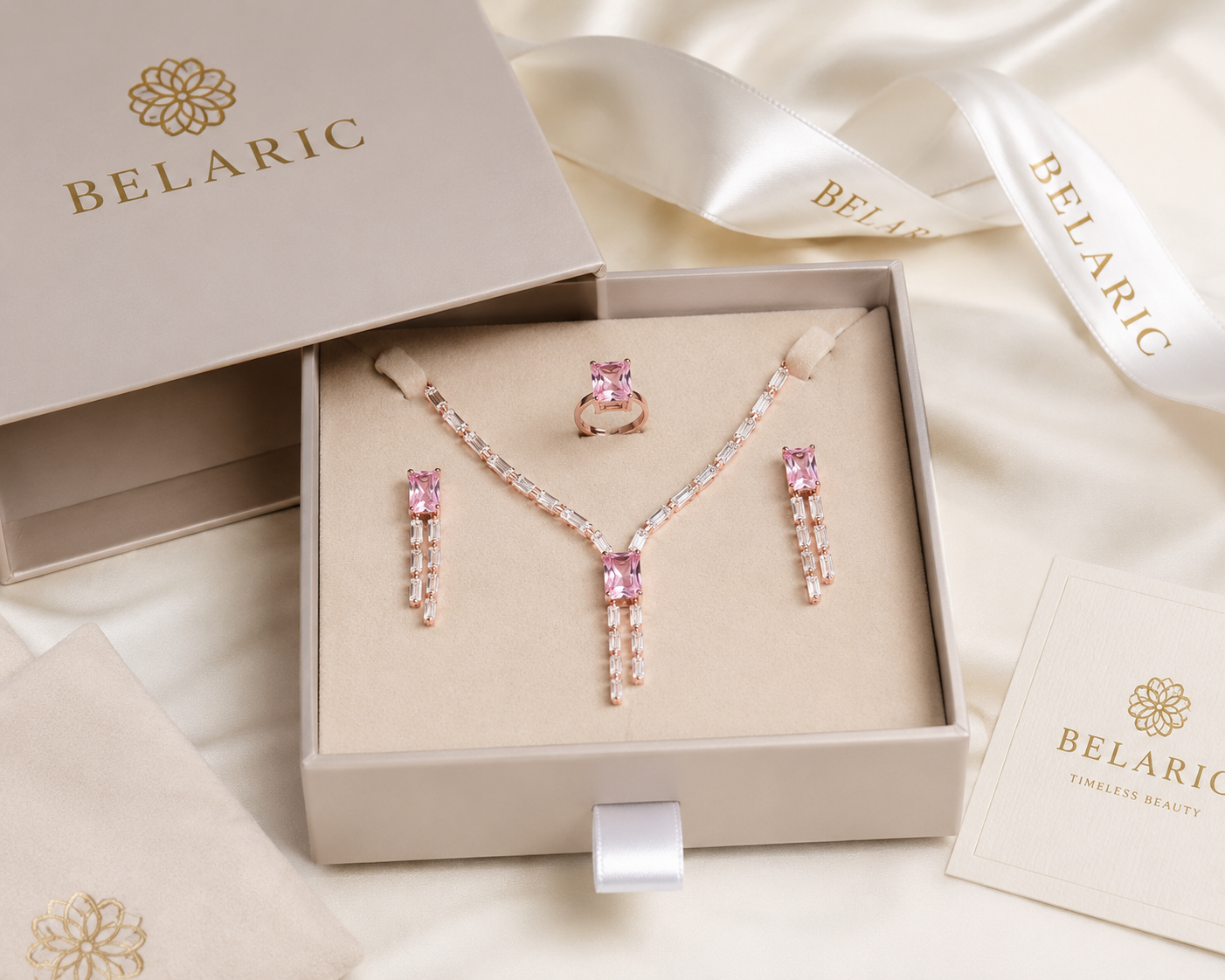 Rose Gold Jewellery Set