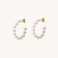 Minimalist Pearl Hoop Earrings