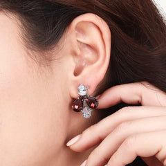 DZOIR Trending AD Earrings for Women | Stylish Stone Earrings for Girls, Affordable Earrings Under 500, Elegant AD Earrings for Girls - DZOIR