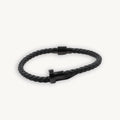 Black Leather Nail Bracelet