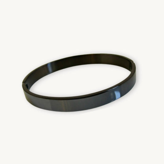 Black Stainless Steel Bangle - BELARIC