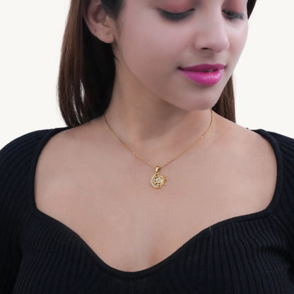 Sun & Moon Pendant Necklace for Women & Girls - BELARIC