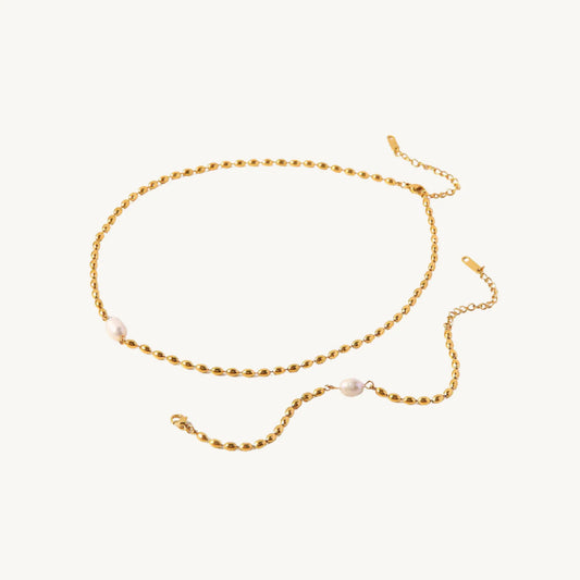 Pearl Charm Gold-Plated Bead Bracelet – Elegant & Chic Style - BELARIC