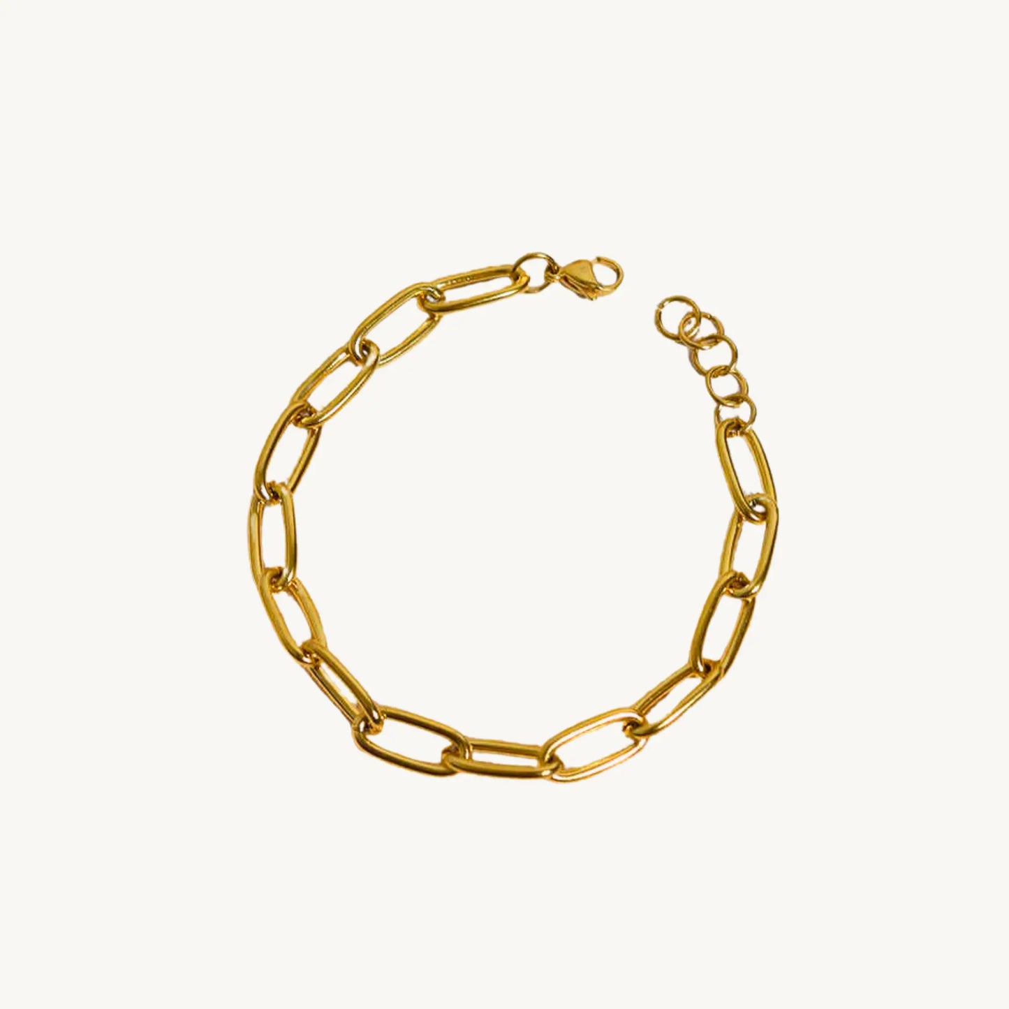 Trendy Gold-Plated Paperclip Chain Bracelet – Minimalist Link Jewelry for Women & Men - BELARIC