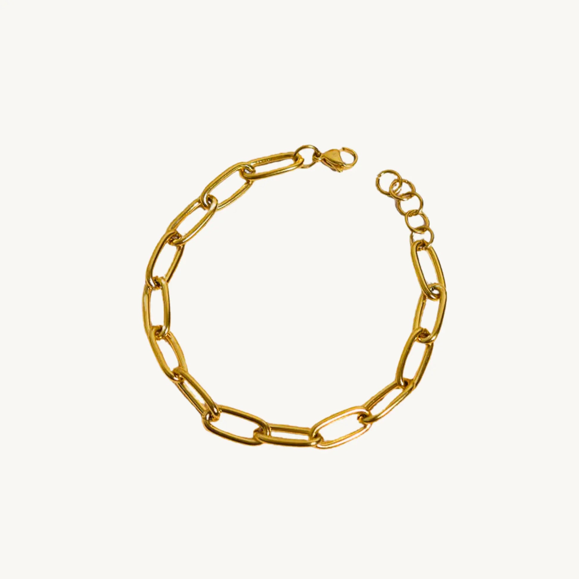 Trendy Gold-Plated Paperclip Chain Bracelet – Minimalist Link Jewelry for Women & Men - BELARIC