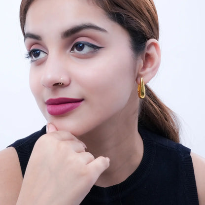 Elegant Gold Stud Earrings for Women | Korean Inspired Minimalist Design, Timeless & Chic Jewellery for Everyday Wear - BELARIC