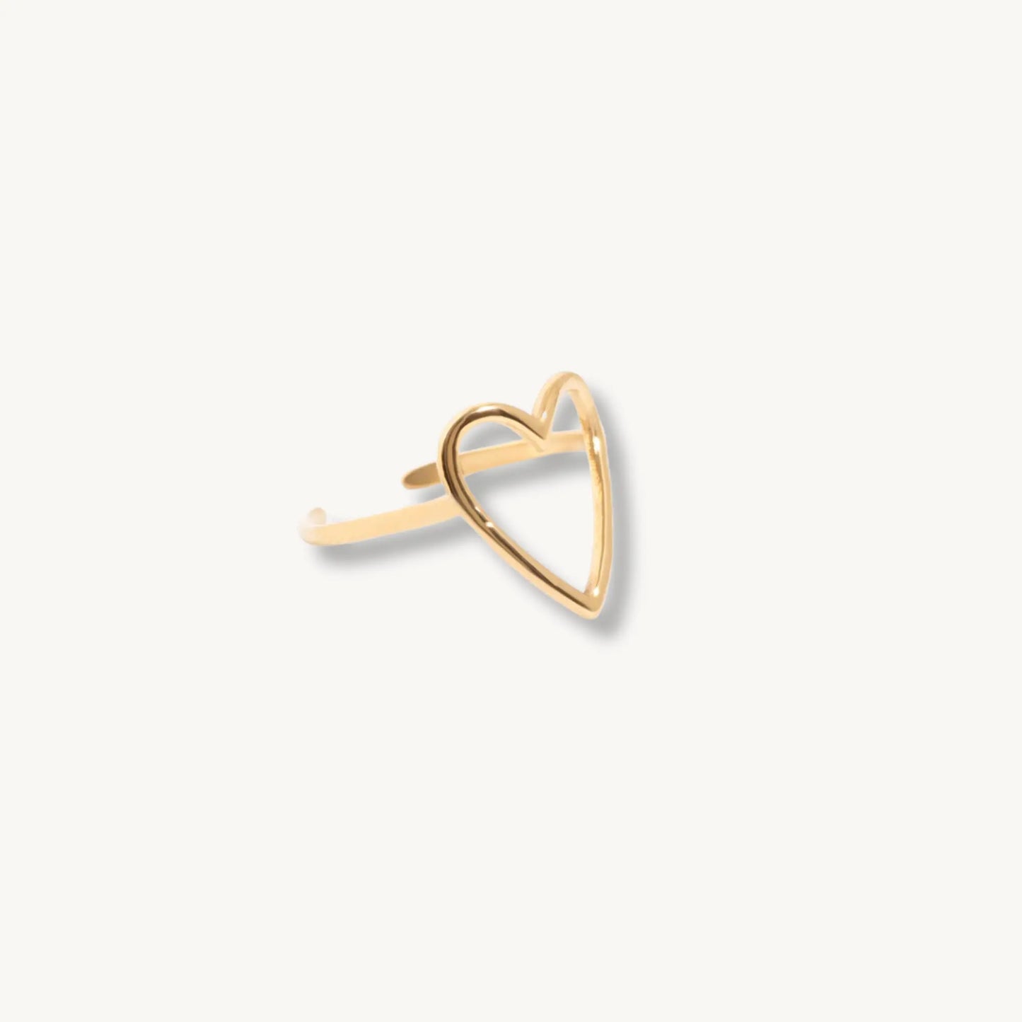 Minimalist Open Heart Ring for Women – Adjustable Gold-Plated Dainty Jewelry for Everyday Wear & Gifting - Belaric