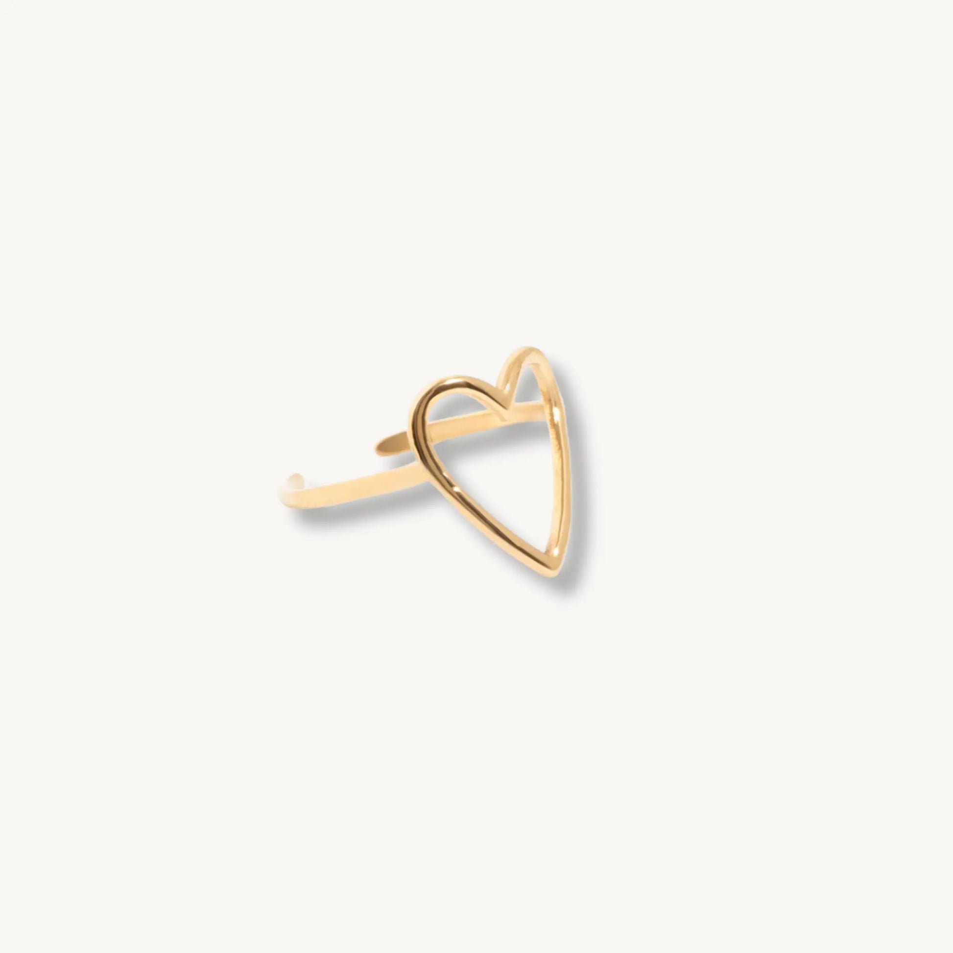 Minimalist Open Heart Ring for Women – Adjustable Gold-Plated Dainty Jewelry for Everyday Wear & Gifting - Belaric